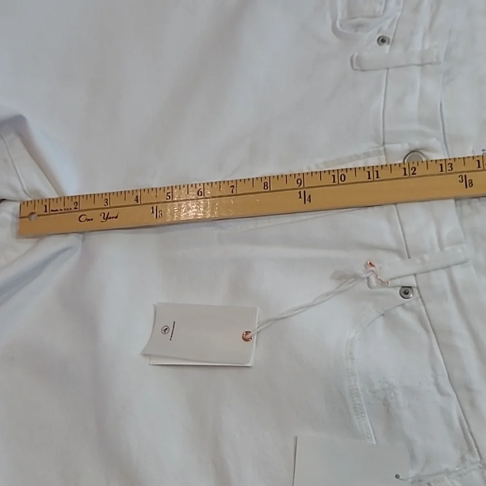 NWT Good American Jeans Women's sz 16 GC046T White Good Classic Ankle High Rise